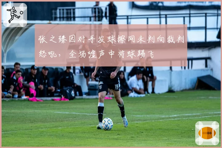 张之臻因对手发球擦网未判向裁判怒吼,全场嘘声中将球踢飞